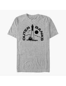 Koszulka męska Merch Netflix Outer Banks - Lighthouse Badge Men's T-Shirt Heather Grey