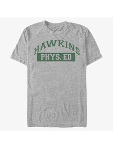 Koszulka męska Merch Netflix Stranger Things - Hawkins Phys Ed Men's T-Shirt Heather Grey