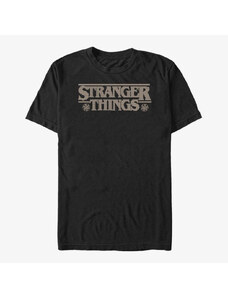 Koszulka męska Merch Netflix Stranger Things - Knitted Logo Men's T-Shirt Black