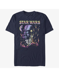Koszulka męska Merch Star Wars: A New Hope - Blacklight Dark Side Men's T-Shirt Navy Blue
