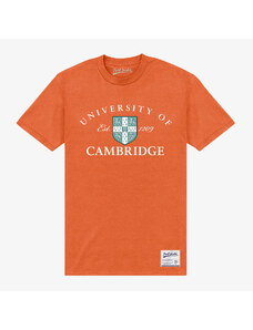 Koszulka męska Merch Park Agencies - University Of Cambridge Est 1209 Unisex T-Shirt Orange