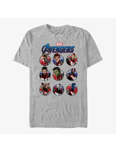 Koszulka męska Merch Marvel Avengers: Endgame - Heroic Group Unisex T-Shirt Heather Grey
