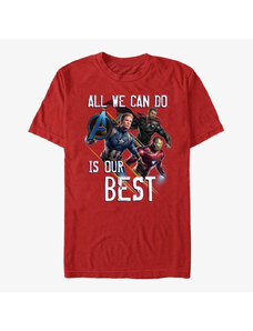 Koszulka męska Merch Marvel Avengers: Endgame - Our Best Unisex T-Shirt Red