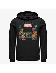 Męska bluza z kapturem Merch Marvel Other - Periodic Marvel Unisex Hoodie Black