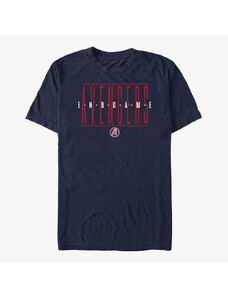 Koszulka męska Merch Marvel Avengers - Strikethrough Text Unisex T-Shirt Navy Blue