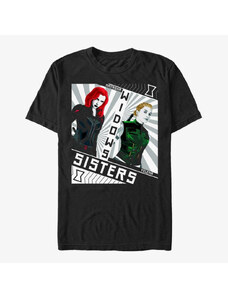 Koszulka męska Merch Marvel Black Widow: Movie - Red Sisters Unisex T-Shirt Black