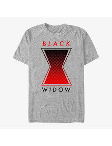 Koszulka męska Merch Marvel Black Widow: Movie - Haftone Symbol Unisex T-Shirt Heather Grey