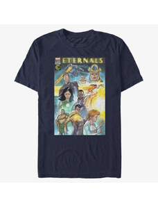 Koszulka męska Merch Marvel The Eternals - Comic Cover Unisex T-Shirt Navy Blue