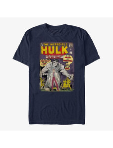 Koszulka męska Merch Marvel Avengers Classic - Hulk ComicCover Unisex T-Shirt Navy Blue