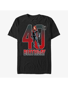 Koszulka męska Merch Marvel Avengers Classic - Black Widow 40th Bday Unisex T-Shirt Black