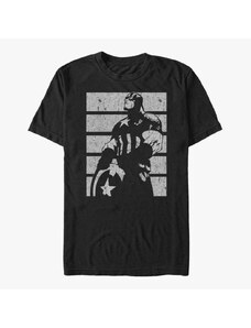 Koszulka męska Merch Marvel Avengers Classic - Captain Chalk Unisex T-Shirt Black