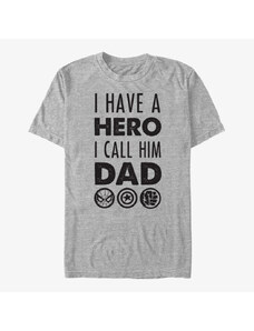 Koszulka męska Merch Marvel Avengers Classic - Hero Dad Unisex T-Shirt Heather Grey