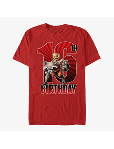 Koszulka męska Merch Marvel Avengers Classic - Groot 16th Bday Unisex T-Shirt Red