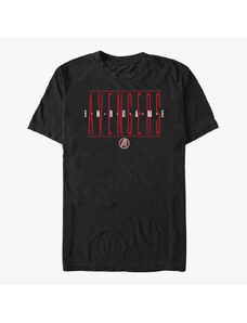 Koszulka męska Merch Marvel Avengers - Strikethrough Text Unisex T-Shirt Black