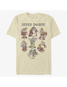 Koszulka męska Merch Disney Snow White - Dwarf Grid Unisex T-Shirt Natural