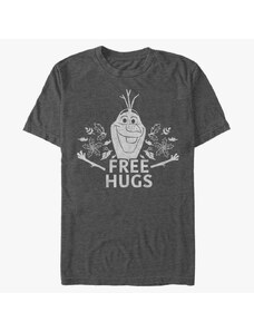 Koszulka męska Merch Disney Frozen 2 - Free Olaf Hugs Unisex T-Shirt Dark Heather Grey
