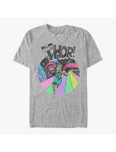 Koszulka męska Merch Marvel Avengers Classic - Grunge Thor Unisex T-Shirt Heather Grey