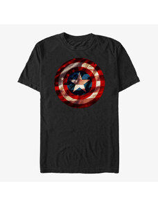 Koszulka męska Merch Marvel Avengers Classic - Flag Shield Unisex T-Shirt Black