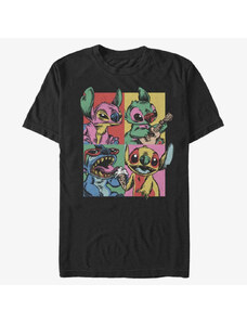 Koszulka męska Merch Disney Classics Lilo & Stitch - Grunge Stitch Unisex T-Shirt Black