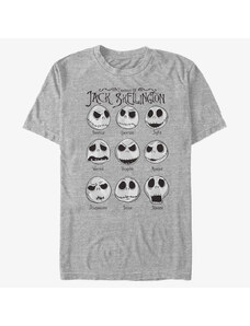 Koszulka męska Merch Disney Classics Nightmare Before Christmas - Jack Emotions Unisex T-Shirt Heather Grey