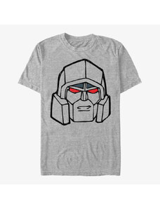 Koszulka męska Merch Hasbro Vault Transformers - Megatron Face Unisex T-Shirt Heather Grey
