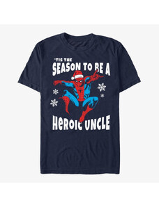 Koszulka męska Merch Marvel Spider-Man Classic - Heroic Uncle Unisex T-Shirt Navy Blue