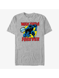 Koszulka męska Merch Marvel Avengers Classic - Panther Battles Unisex T-Shirt Heather Grey