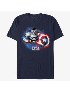 Koszulka męska Merch Marvel The Falcon and the Winter Soldier - Shield Protection Unisex T-Shirt Navy Blue