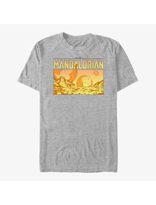 Koszulka męska Merch Star Wars: The Mandalorian - Mandalorian Desert Space Unisex T-Shirt Heather Grey