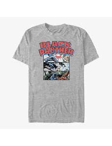 Koszulka męska Merch Marvel Classic - Black Panther Collage Unisex T-Shirt Heather Grey