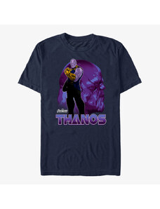 Koszulka męska Merch Marvel Avengers: Infinity War - Thanos Head Unisex T-Shirt Navy Blue