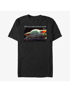 Koszulka męska Merch Star Wars: The Mandalorian - Snack Meme Unisex T-Shirt Black