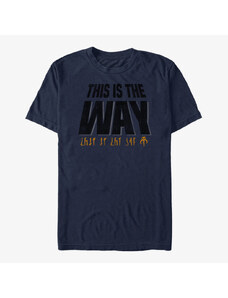 Koszulka męska Merch Star Wars: The Mandalorian - Mandalorian Way Unisex T-Shirt Navy Blue