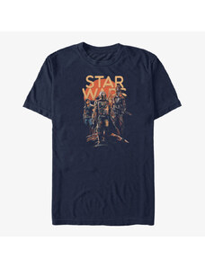 Koszulka męska Merch Star Wars: The Mandalorian - A Few Credits More Unisex T-Shirt Navy Blue