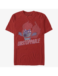 Koszulka męska Merch Disney Lilo & Stitch - Unstoppable Stitch Unisex T-Shirt Red