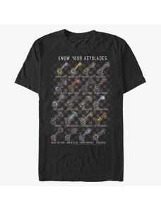 Koszulka męska Merch Disney Kingdom Hearts - Keyblades Chart Unisex T-Shirt Black