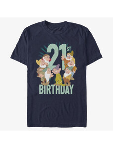 Koszulka męska Merch Disney Snow White - Dwarves Twentyfirst Bday Unisex T-Shirt Navy Blue