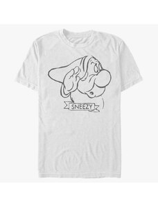Koszulka męska Merch Disney Snow White - Sneezy Unisex T-Shirt White