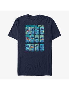 Koszulka męska Merch Disney Lilo & Stitch - Stitch Emotion Unisex T-Shirt Navy Blue