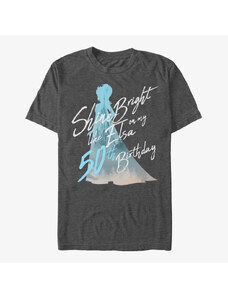 Koszulka męska Merch Disney Frozen - Birthday Queen Fifty Unisex T-Shirt Dark Heather Grey