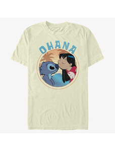 Koszulka męska Merch Disney Lilo & Stitch - Lilo And Stitch Ohana Unisex T-Shirt Natural