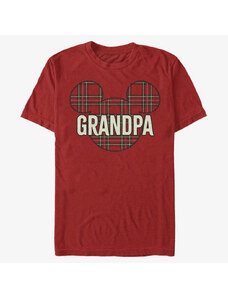 Koszulka męska Merch Disney Mickey Classic - Grandpa Holiday Patch Unisex T-Shirt Red