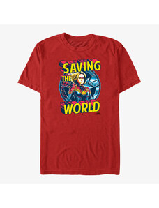 Koszulka męska Merch Captain Marvel: Movie - Save Me Unisex T-Shirt Red