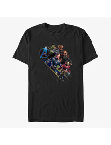 Koszulka męska Merch Marvel Avengers Endgame - Angled Shot Unisex T-Shirt Black