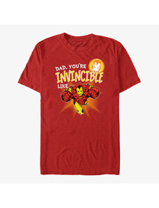 Koszulka męska Merch Marvel Avengers Classic - Invincible like Dad Unisex T-Shirt Red