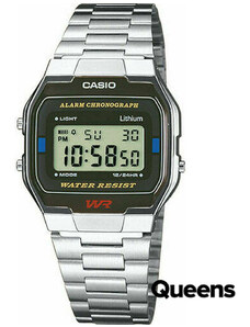 Męskie zegarki Casio A163WA-1QES Silver