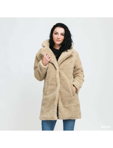 Kurtka zimowa damska Urban Classics Ladies Oversized Sherpa Coat Beige