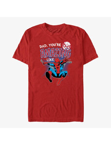 Koszulka męska Merch Marvel Spider-Man Classic - Amazing Like Dad Unisex T-Shirt Red