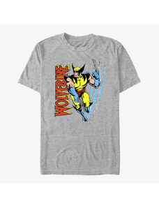 Koszulka męska Merch Marvel X-Men - Wolvie Claw Flip Unisex T-Shirt Heather Grey