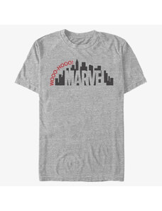 Koszulka męska Merch Marvel Other - Skyline Logo Unisex T-Shirt Heather Grey